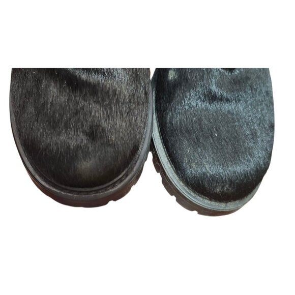 Diavolezza Women's Boots Shearling Black Ankle Boots Fur Zip Front Winter Shoes - Picture 6 of 16